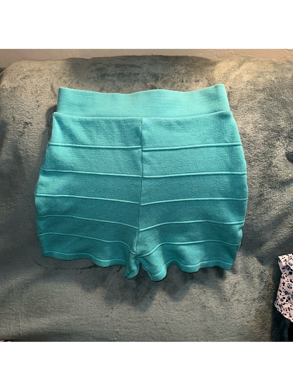 Turquoise Knit stretchy High-Waist Women’s Shorts size small/medium